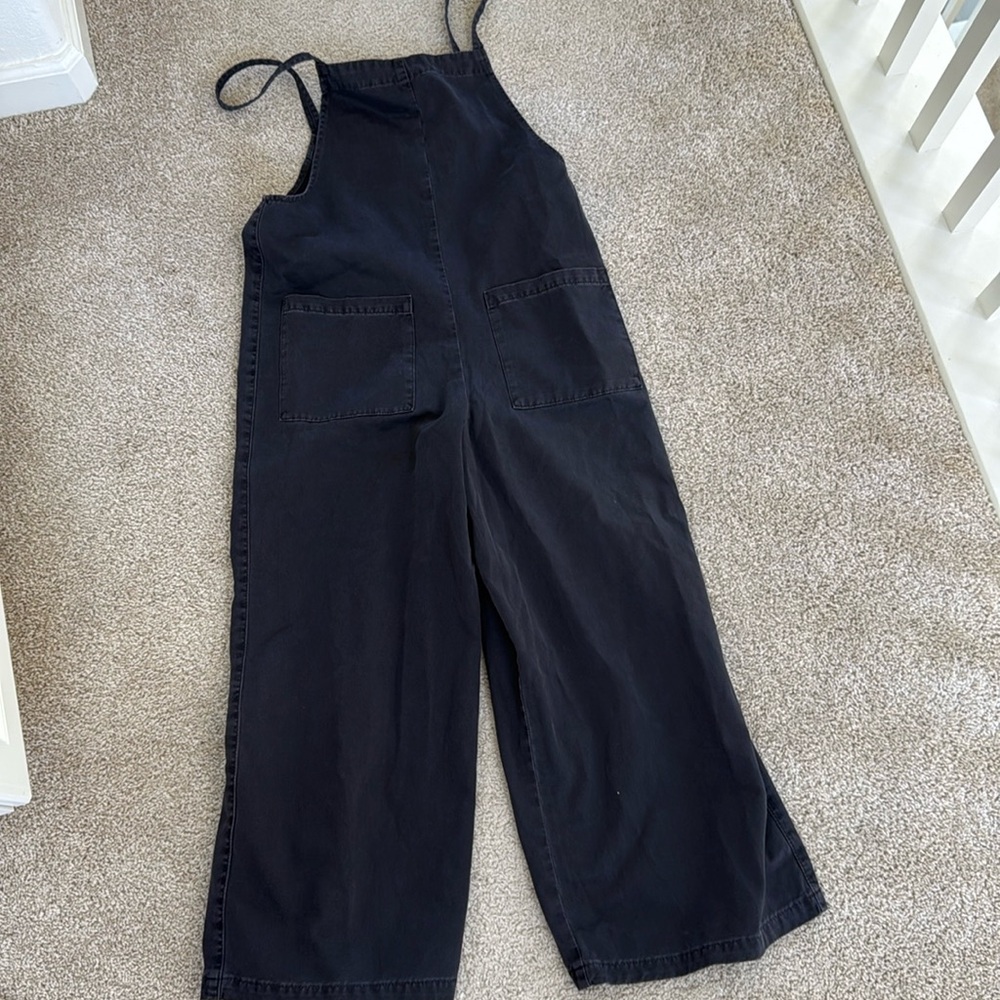 Black denim jumpsuit - zara